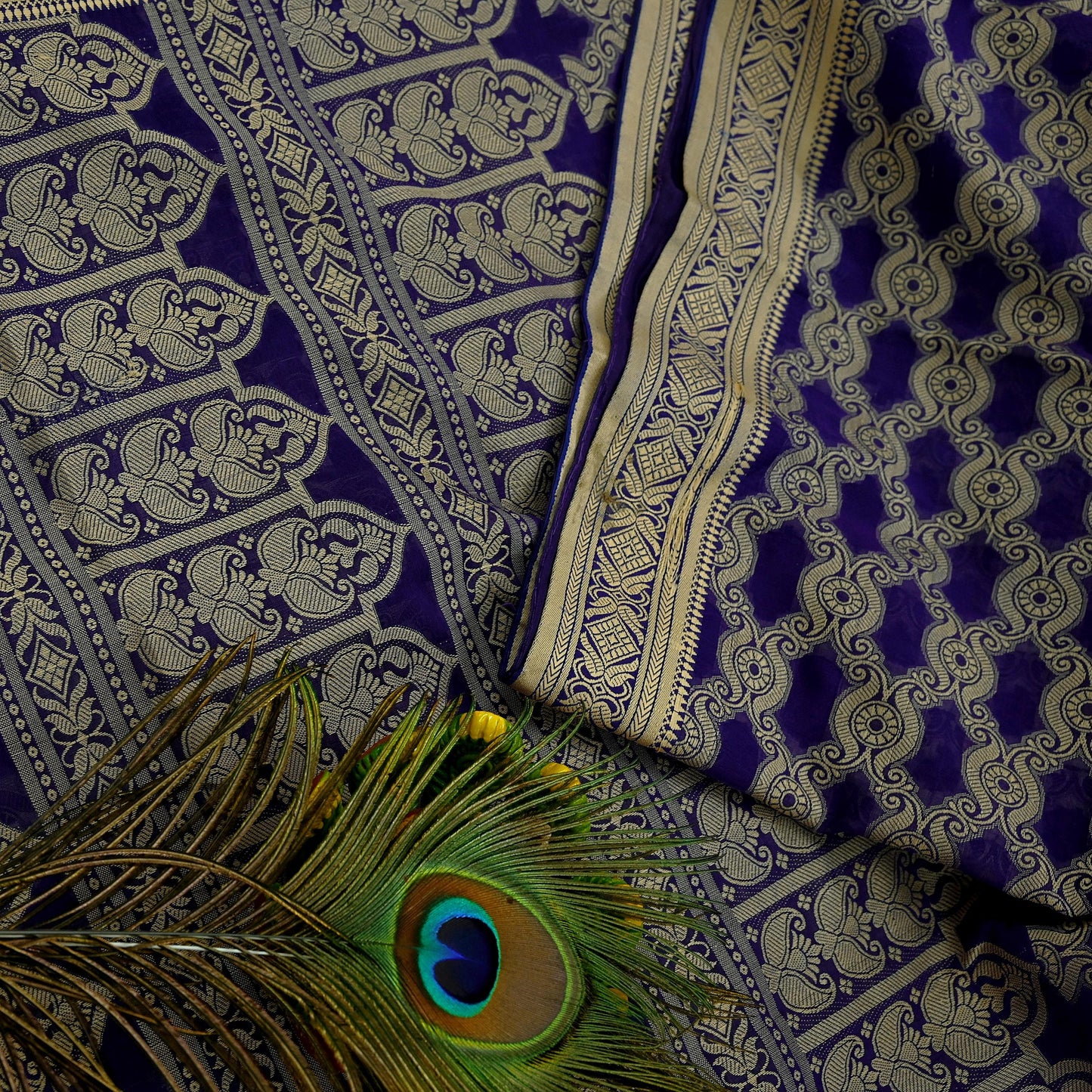Indian Vintage Sari Purple Pure Cotton Hand Woven Sarees Craft Fabric 6yd Ethnic Floral Crafting Upcycle Quilting Dress Making Quilting