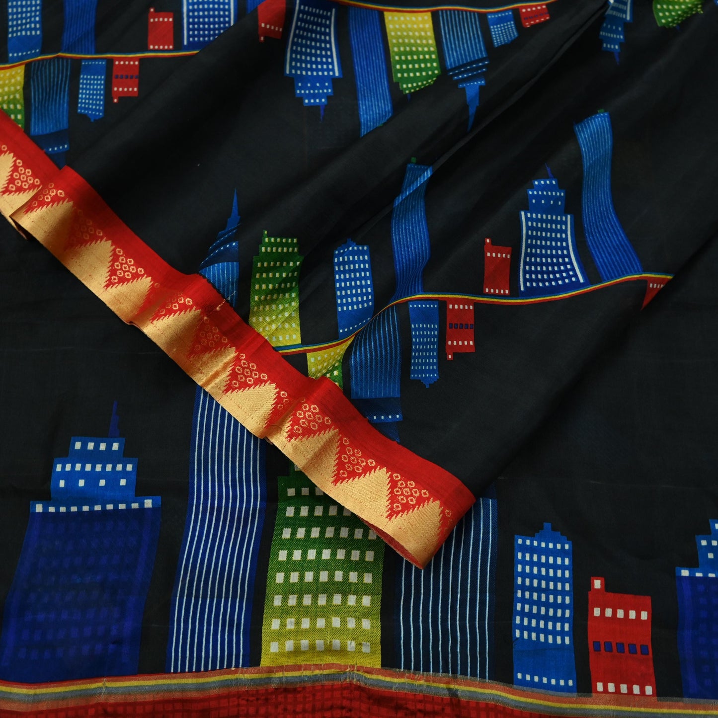 Indian Vintage Sari Black Printed Pure Silk Sarees Craft Fabric 6yd Sewing Floral Soft Dress Designing  for Crafting Quilting Upcycle Wrap