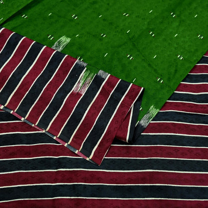 Indian Vintage Sari Green Pure Silk Printed Sarees 6yd Sewing Craft Fabric Dress Making  Soft Floral Wrap Upcycle Used Quilting Crafting