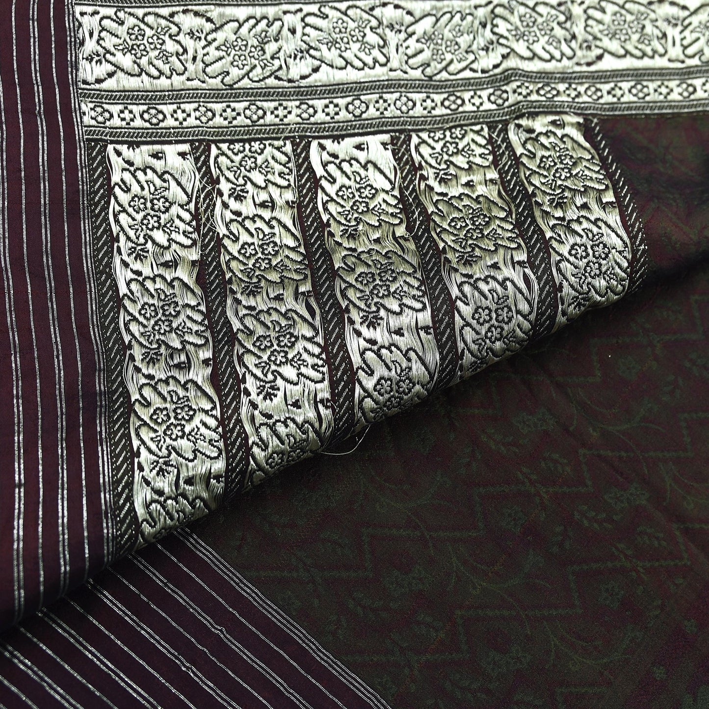 Indian Vintage Heavy Wedding Sari Blue Pure Satin Silk Woven Banarasi Tanchoi Sarees Zari 5Yd Ethnic Craft Fabric Upcycle Dress Making Used