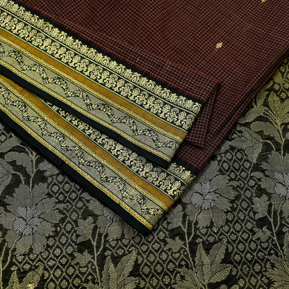 Indian Vintage Sari Pure Cotton Hand Woven Sarees Craft Fabric 5yd Ethnic Floral Crafting Upcycle Quilting Dress Making Quilting