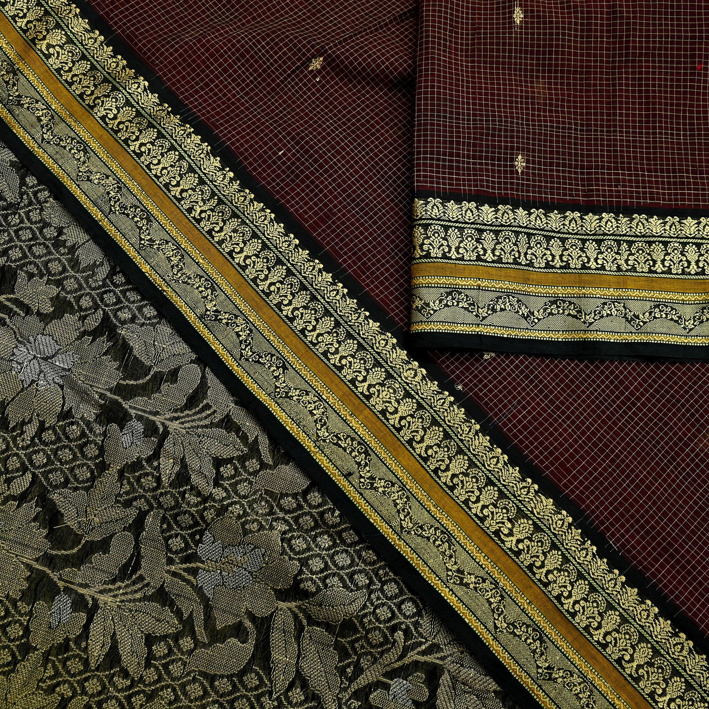 Indian Vintage Sari Pure Cotton Hand Woven Sarees Craft Fabric 5yd Ethnic Floral Crafting Upcycle Quilting Dress Making Quilting