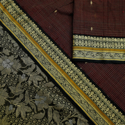 Indian Vintage Sari Pure Cotton Hand Woven Sarees Craft Fabric 5yd Ethnic Floral Crafting Upcycle Quilting Dress Making Quilting