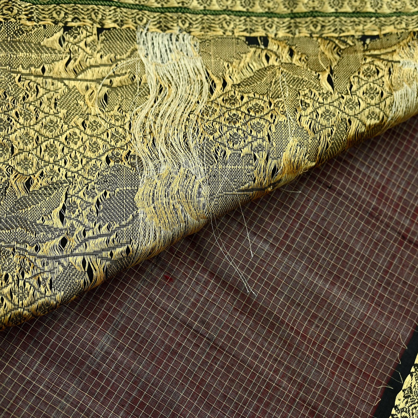 Indian Vintage Sari Pure Cotton Hand Woven Sarees Craft Fabric 5yd Ethnic Floral Crafting Upcycle Quilting Dress Making Quilting