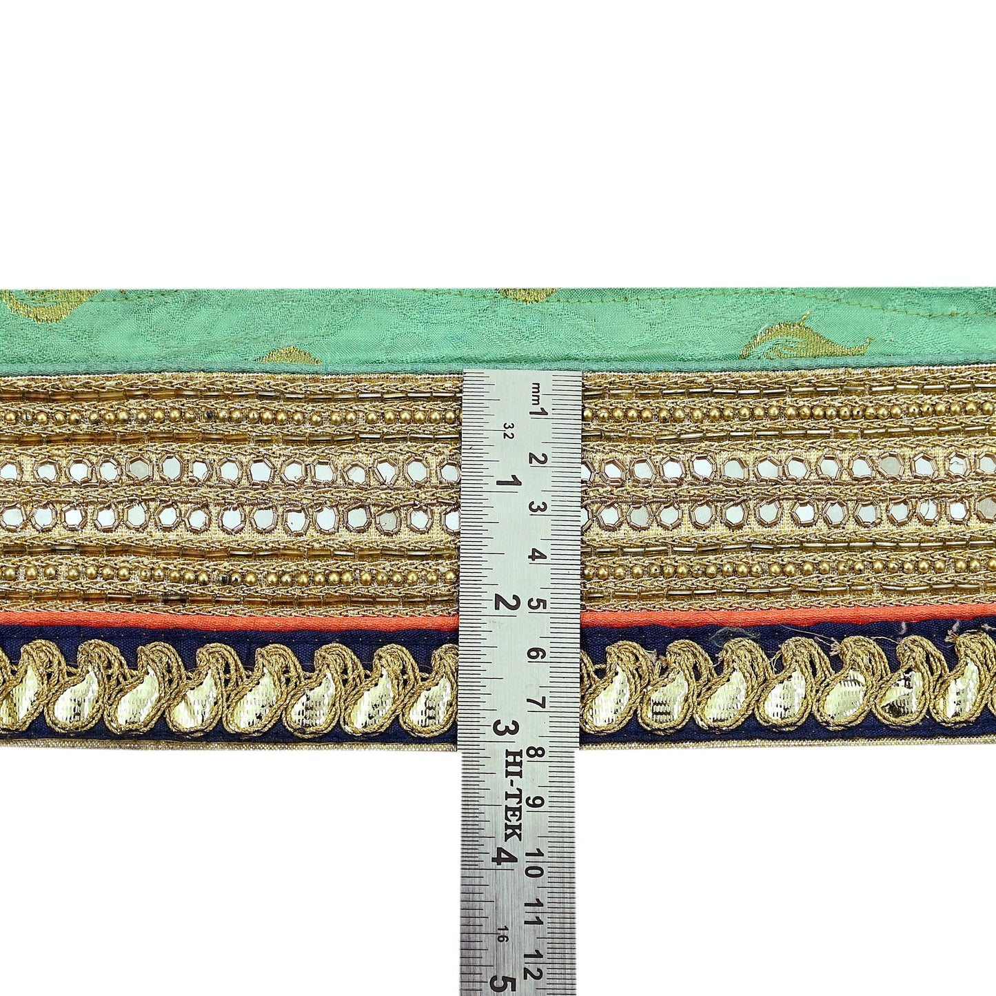 Indian Vintage Sari Border Hand Embroidered Craft Trim 1Yd Lace Sewing Sari Ribbon Pure silk  Zardozi/Dabka Zari