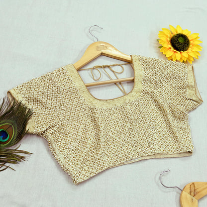 Indian Pre-owned Heavy Pink & Ivory Mesh/Net Hand Embroidered Lehenga 3pcs Set By Designer Abu Jani Bridal Wear With Blouse