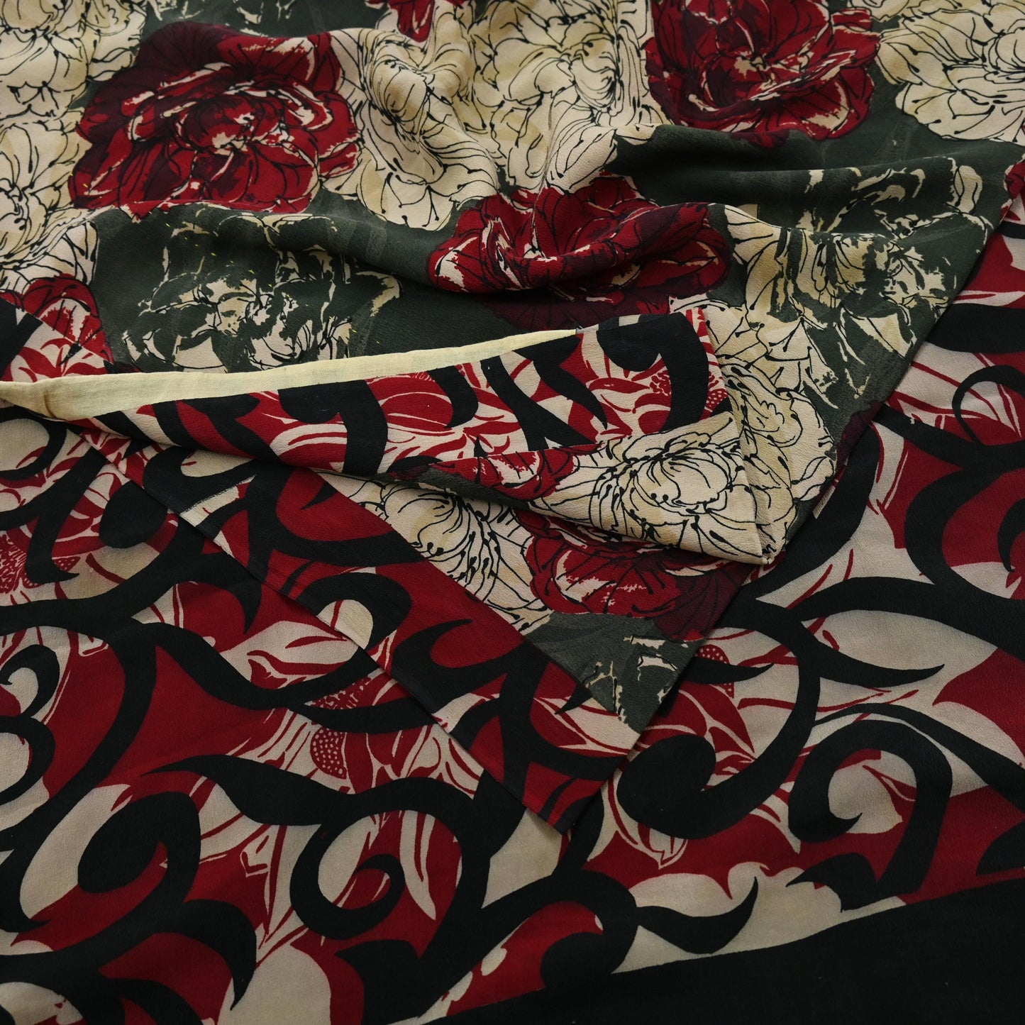 Indian Vintage Sari Multi Pure Crepe Silk Printed Sarees 5yd Sewing Soft Craft Fabric Floral Wrap Quilting Dress Making Crafting