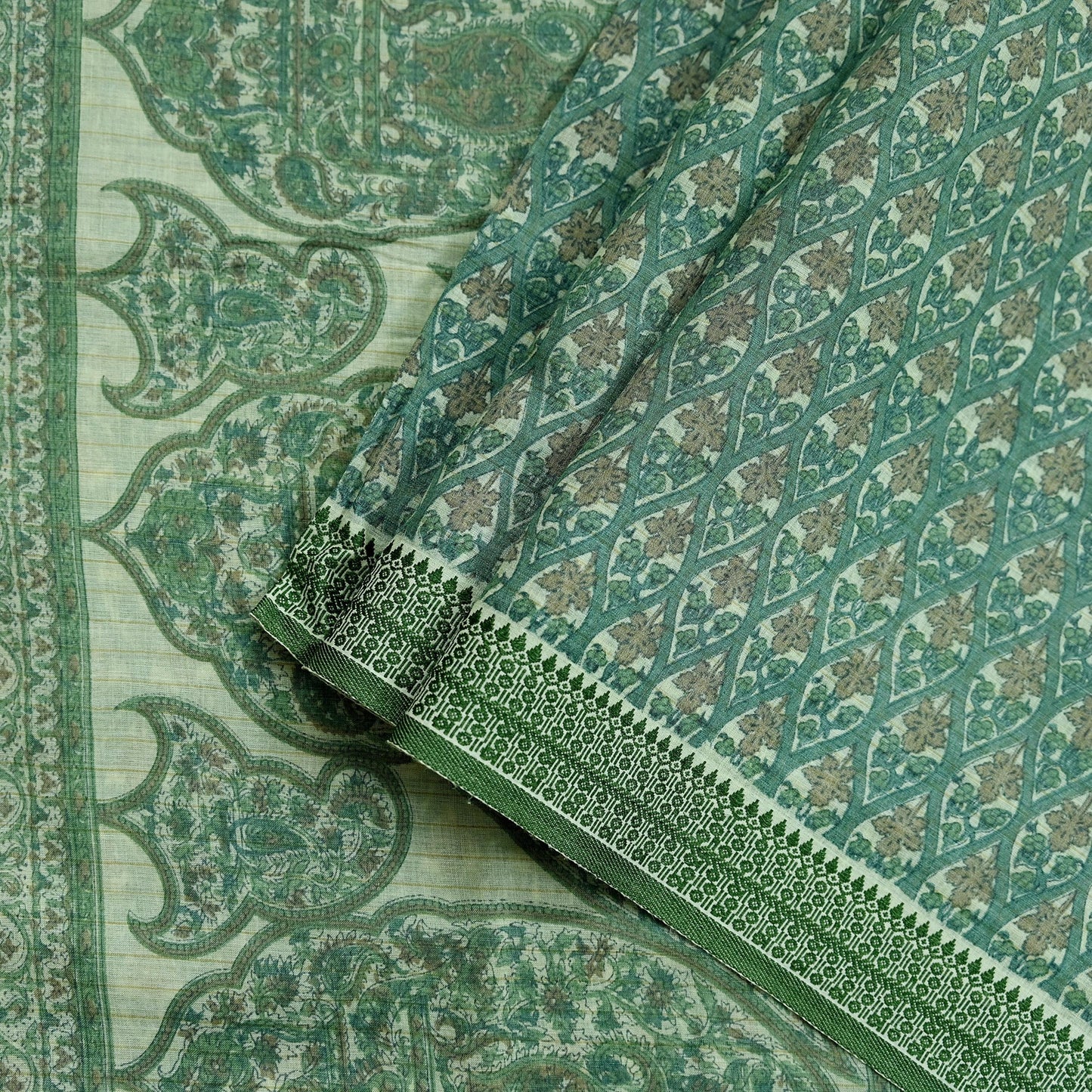 Indian Vintage Sari Ivory Pure Cotton Hand Block Printed Sarees 5Yd Craft Fabric Soft Sewing Sarong Dress Making Quilting Crafting