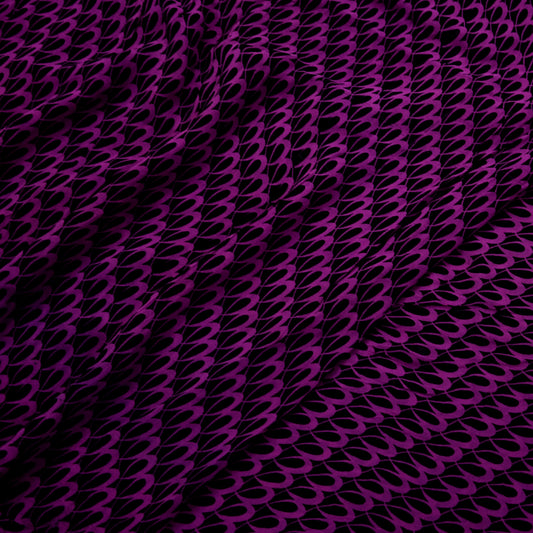 Indian Women Vintage Sari Black & Purple 100% Pure Georgette Silk Printed Saree Sewing 5yd Soft Craft Fabric Dress Making Dress Designing