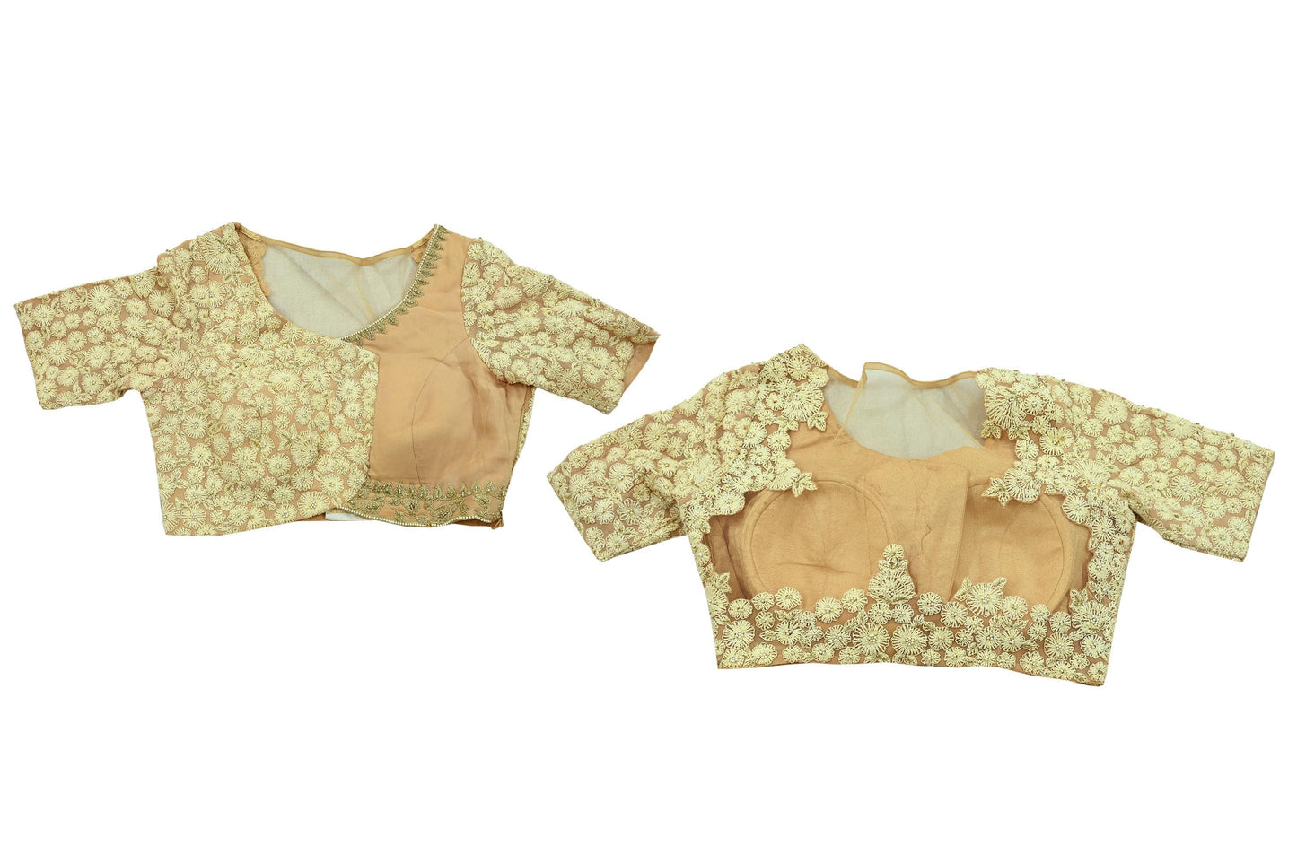 Indian Pre-owned Heavy Hand Embroidered Chikankari/Mukesh Lehenga/Dupatta/Choli 3pcs Set By Designer Abu Jani Pure Georgette Silk