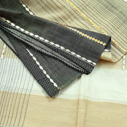 Indian Vintage Dupatta Ivory Long Stole Pure Silk Hand Embroidered Woven Fabric Scarves Veil Scarf Wrap Soft Hijab Party wear veil