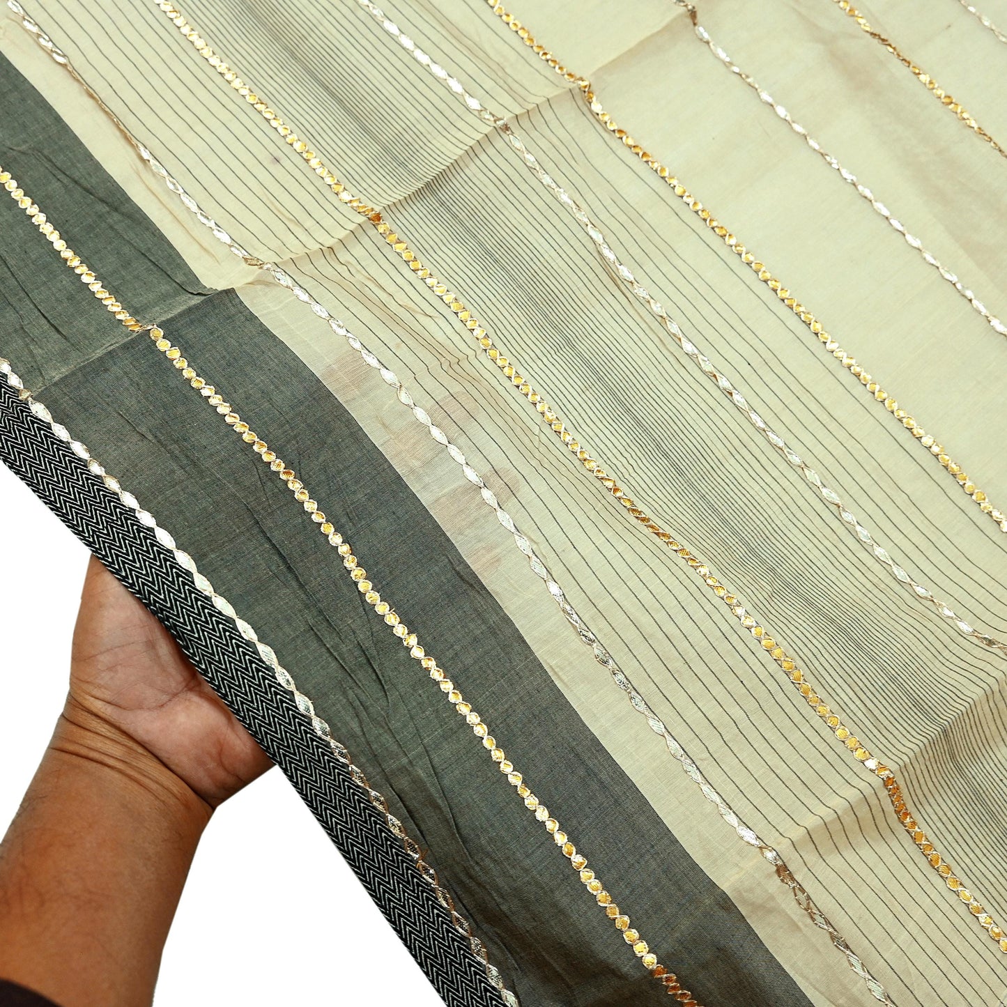 Indian Vintage Dupatta Ivory Long Stole Pure Silk Hand Embroidered Woven Fabric Scarves Veil Scarf Wrap Soft Hijab Party wear veil