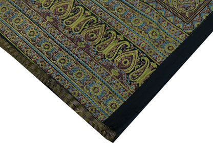 Indian Vintage Black Dupatta Long Stole ajrakh hand block print Pure Cotton Scarves Scarf Veil Wrap Boho Soft Paisley