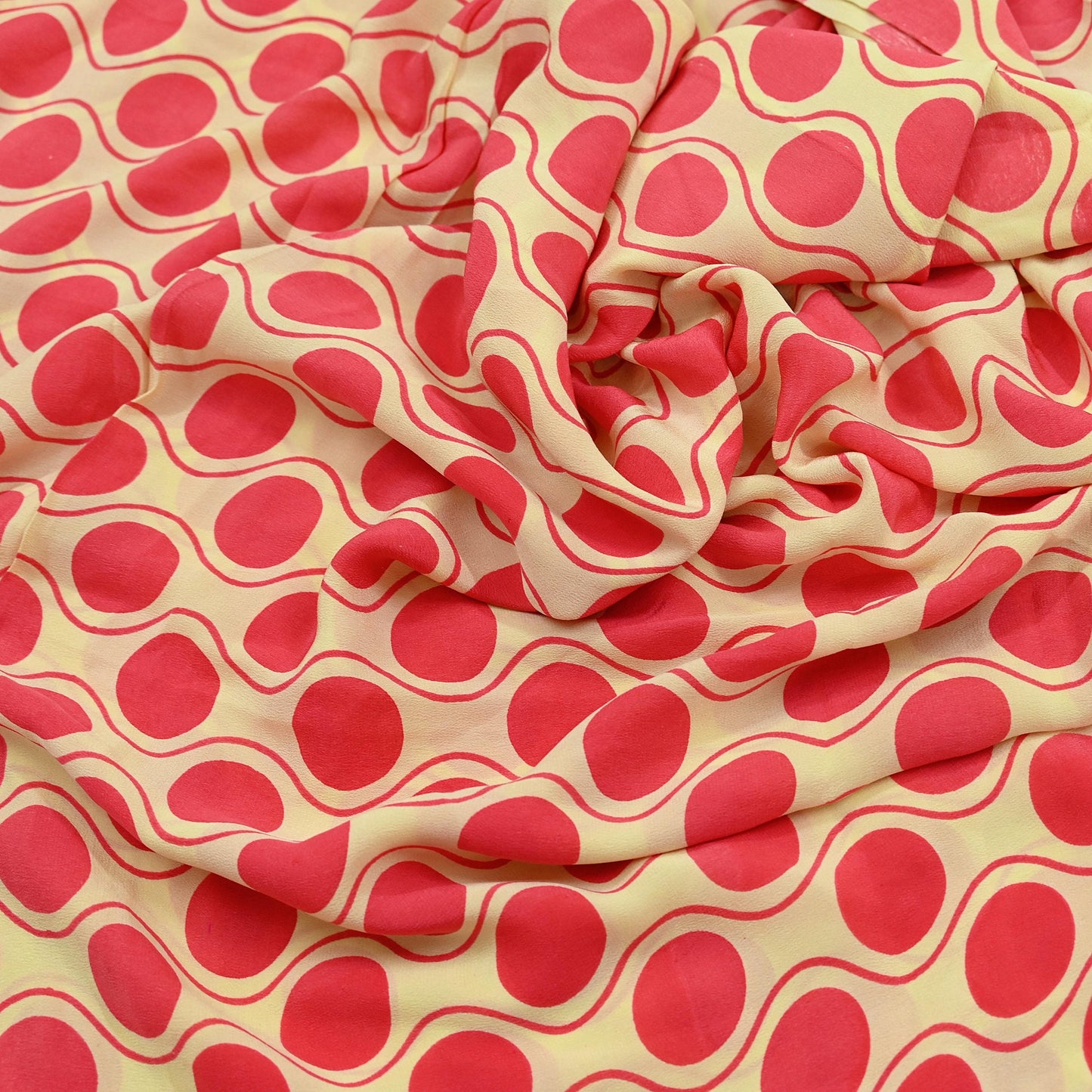 Indian Vintage Saree Yellow & Pink Pure Crepe Silk Printed Sari Fabric 5yd Sewing Soft Craft Fabric Wrap Dress making Quilting Upcycle