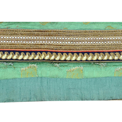 Indian Vintage Sari Border Hand Embroidered Craft Trim 1Yd Lace Sewing Sari Ribbon Pure silk  Zardozi/Dabka Zari