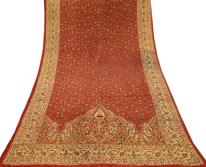 Indian Pre-owned Pure Silk Hand Embroidered Ritu Kumar Designer Lehenga And Dupatta Set Ethnic Bollywood Party Wear
