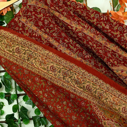 Indian Pre-owned Pure Silk Hand Embroidered Ritu Kumar Designer Lehenga And Dupatta Set Ethnic Bollywood Party Wear
