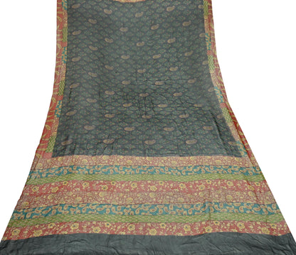 Indian Vintage Dupatta Black Long Stole printed stole Pure Georgette Silk Scarves Veil Wrap Soft