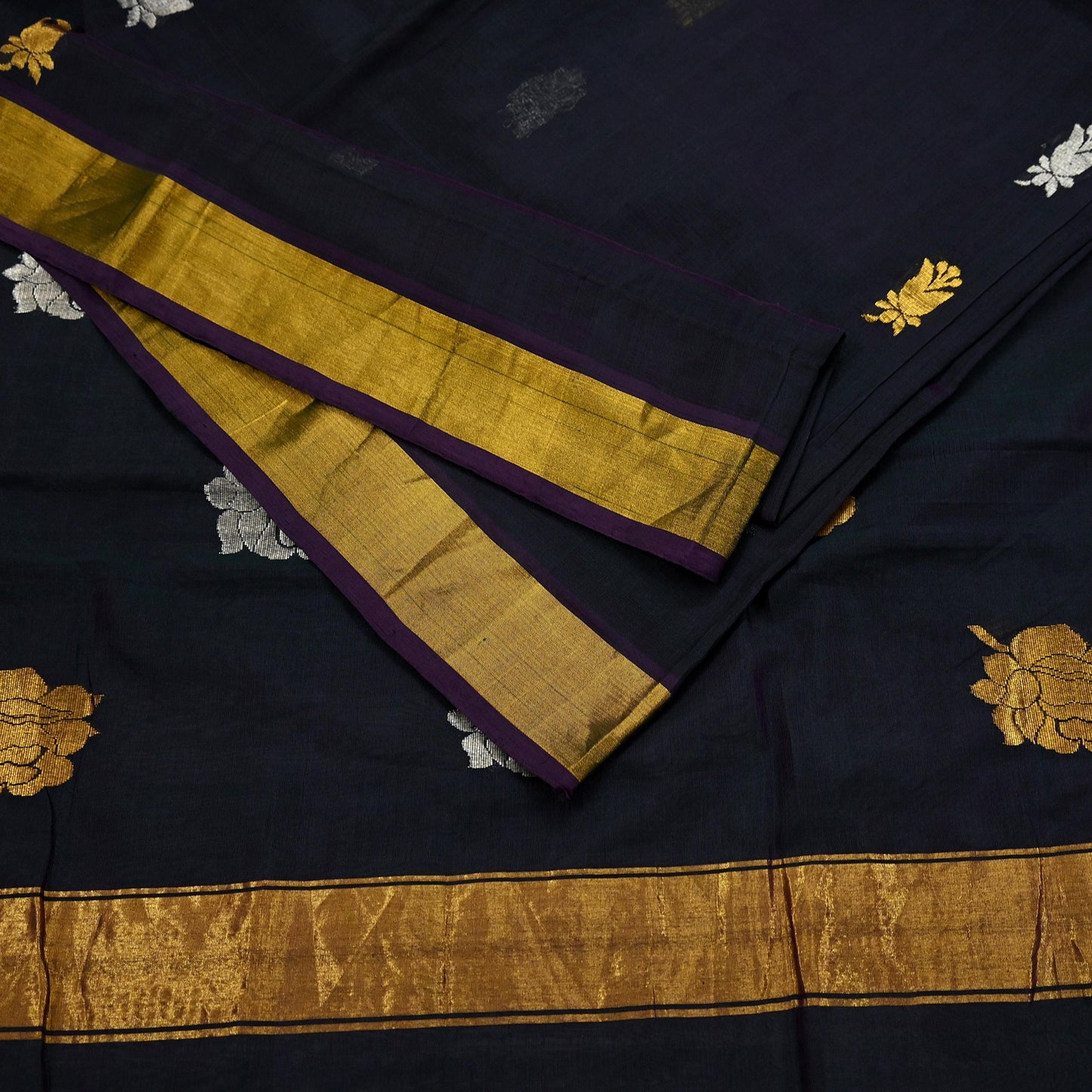 Indian Vintage Sari Green Blend Silk Woven Kanjivaram Saree Zari 5Yd Ethnic Craft Fabric Dress making For Crafting Quilting