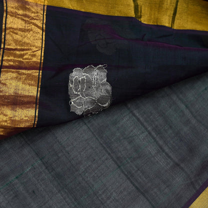 Indian Vintage Sari Green Blend Silk Woven Kanjivaram Saree Zari 5Yd Ethnic Craft Fabric Dress making For Crafting Quilting