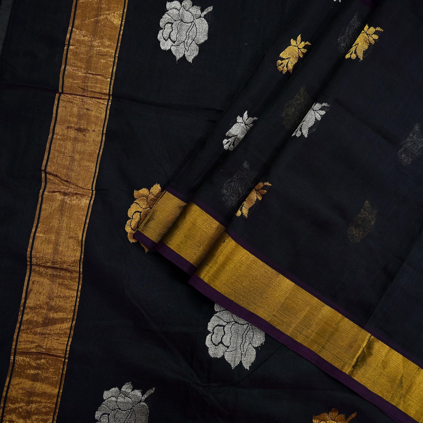 Indian Vintage Sari Green Blend Silk Woven Kanjivaram Saree Zari 5Yd Ethnic Craft Fabric Dress making For Crafting Quilting