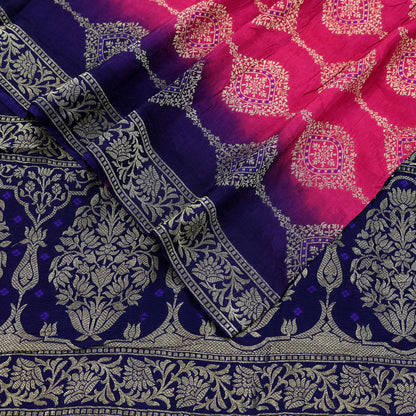 Indian Vintage Purple & Pink Dupatta Long Stole Artificial Silk Woven Brocade Scarves Veil Scarf Wrap Hippie Boho Soft Floral
