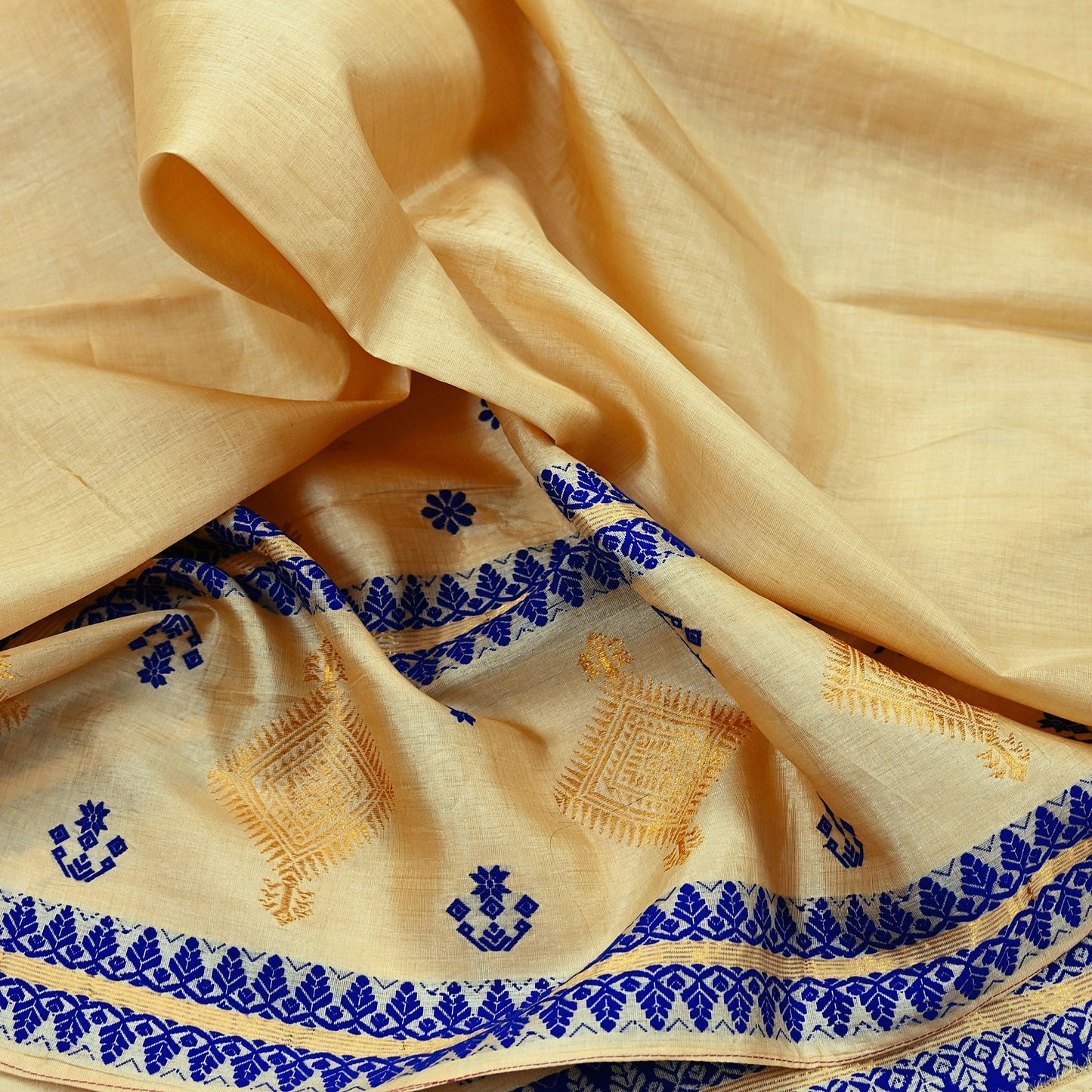 Indian Vintage Beige Dupatta Long Stole Pure Tussar silk Hand Woven Dupatta Veil Scarves soft Boho Wrap Dressmaking Zari