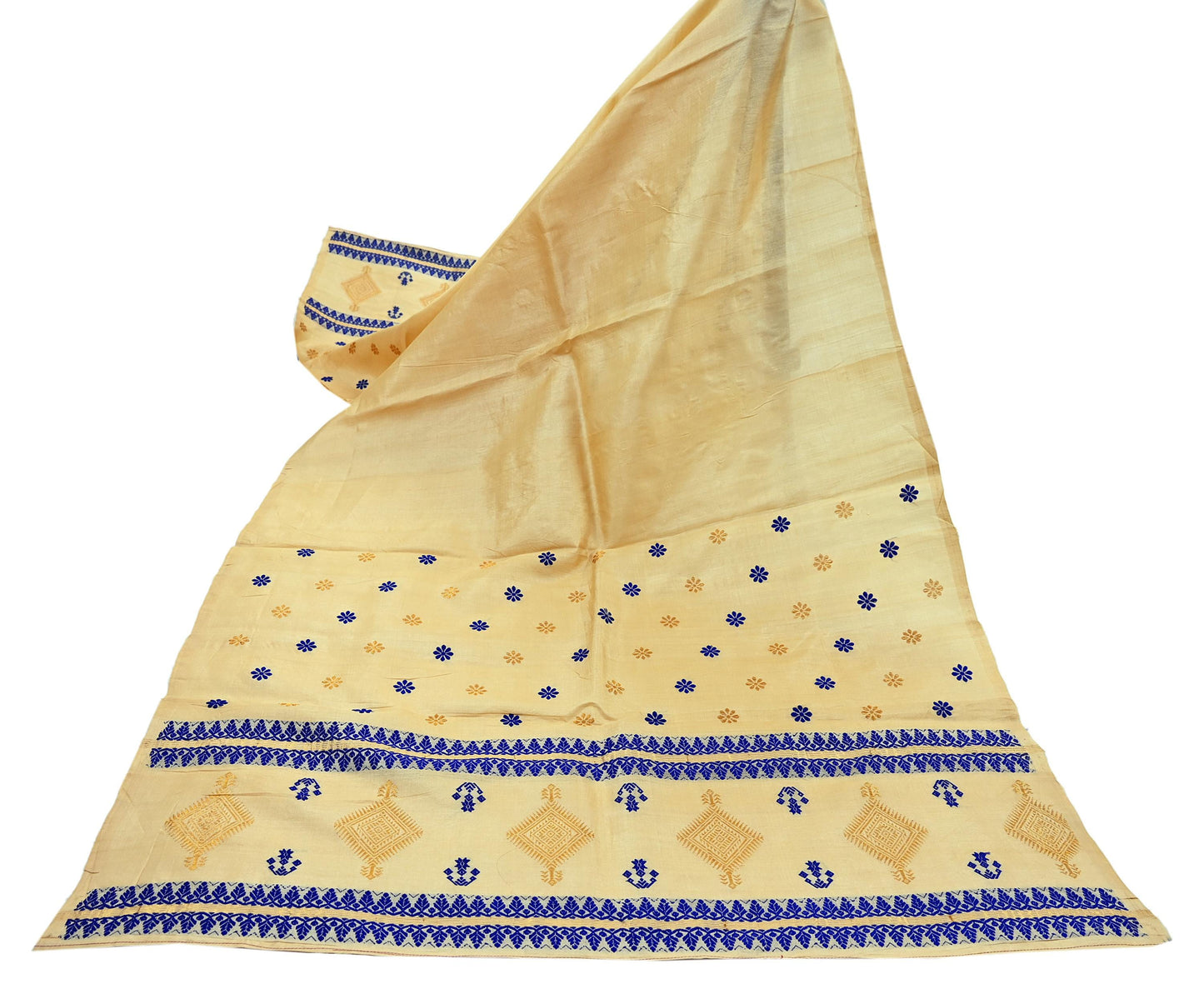 Indian Vintage Beige Dupatta Long Stole Pure Tussar silk Hand Woven Dupatta Veil Scarves soft Boho Wrap Dressmaking Zari