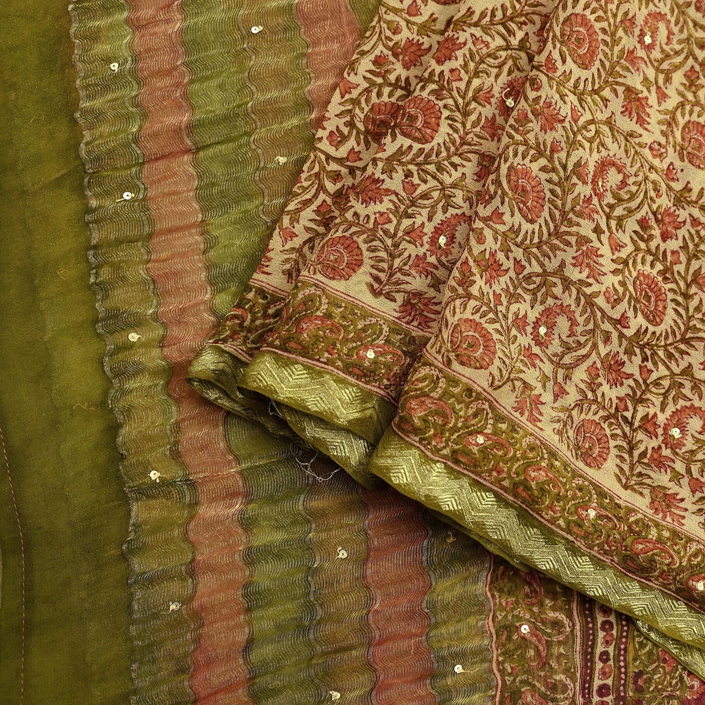 Indian Vintage Dupatta Beige Long Stole printed stole Pure Georgette Silk Scarves Veil Wrap Soft