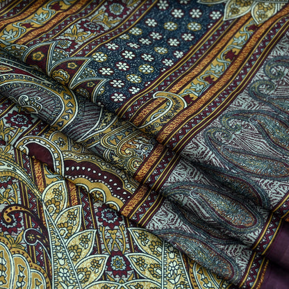 Women Indian Vintage Dupatta Long Stole Pure silk Digital Printed Dupatta Veil Scarves soft Boho Wrap Dressmaking Floral