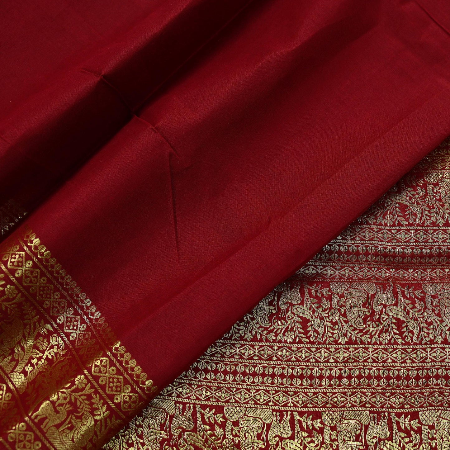 Indian Vintage Dupatta Maroon Long Stole Cotton Brocade Golden Woven Work Scarves Veil Fringes Hijab