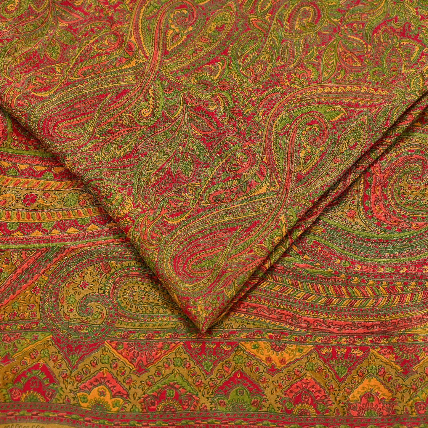 Indian Vintage Red Saree 100% Pure Silk Printed Sari Craft Fabric 6yd Sewing Zari DressMaking Soft Wrap Crafting Quilting Upcycle