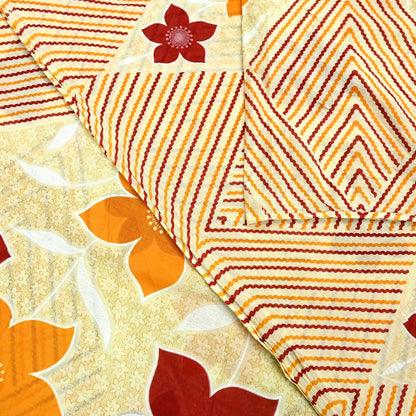 Indian Vintage Sari Ivory Printed Pure Cotton Sarees Craft Fabric Soft Floral 5Yd Sarong Wrap Boho Kimono Dress making Quilting Crafting