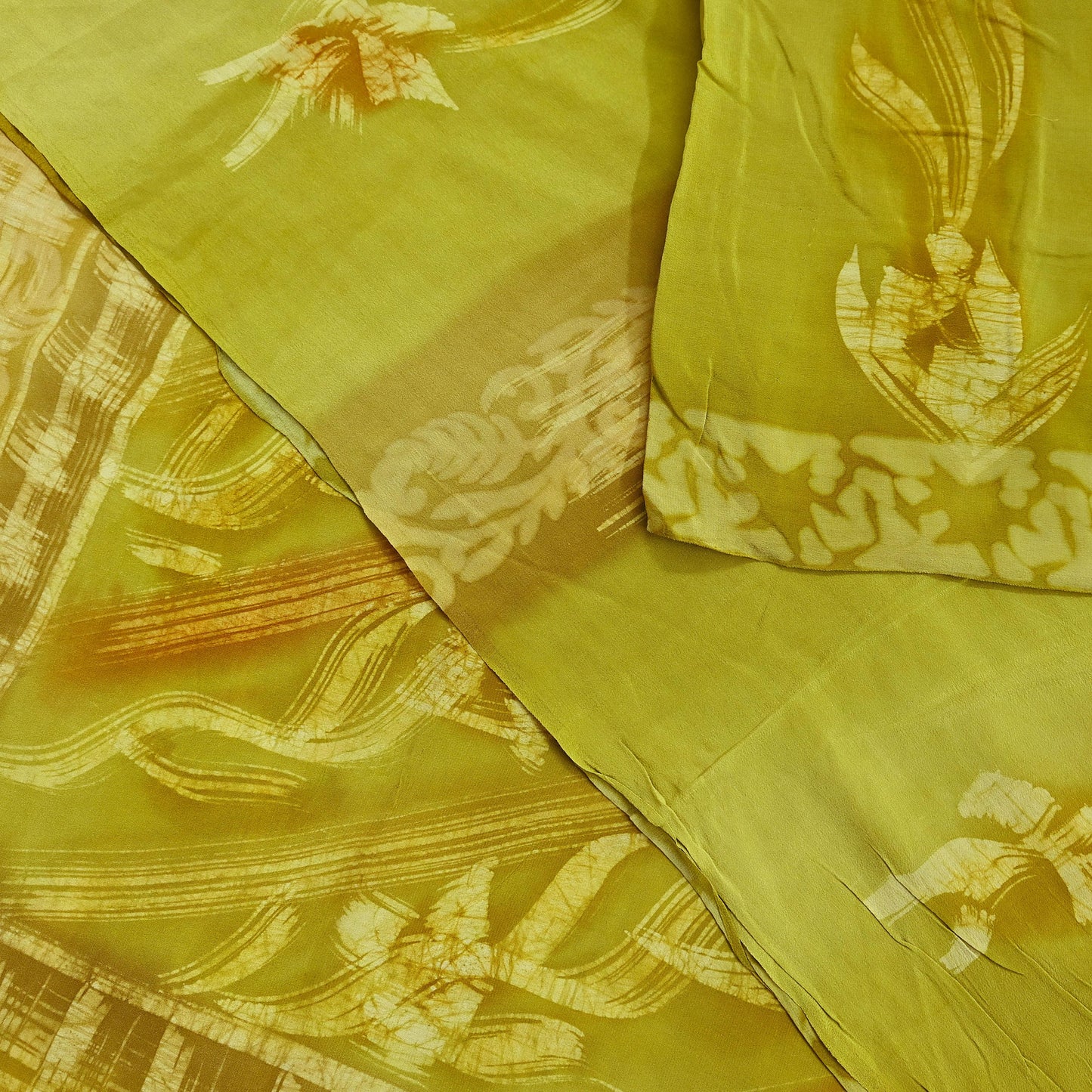Indian Vintage Sari Green Pure Crepe Silk Printed Saree 5yd Sewing Floral Soft Craft Fabric Ethnic Wrap Dress Making For Crafting Quilting