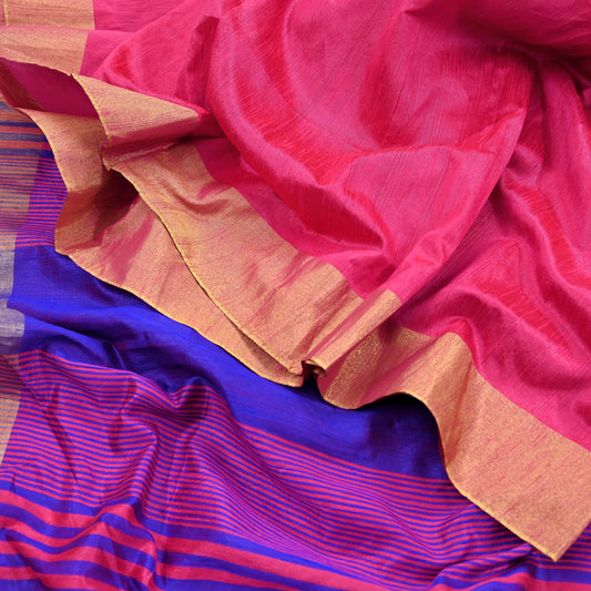 Indian Vintage Sarees Artificial Silk Embroidered Sari Craft Fabric 6Yd Sewing Stripes Dress making Crafting Quilting Upcycle Fringes