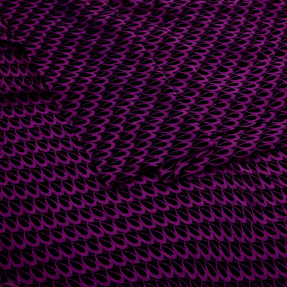 Indian Women Vintage Sari Black & Purple 100% Pure Georgette Silk Printed Saree Sewing 5yd Soft Craft Fabric Dress Making Dress Designing