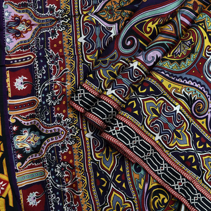 Women Indian Vintage Dupatta Long Stole Pure silk Digital Printed Dupatta Veil Scarves soft Boho Wrap Dressmaking Floral