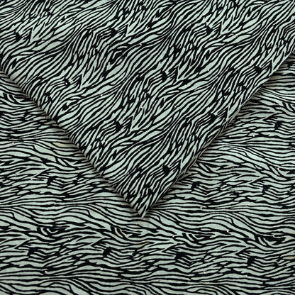 Indian Vintage Sari White & Black Pure Crepe Silk Mukesh Work Printed Sarees 5yd Sewing Craft Fabric Ethnic Upcycle Dress Making Quilting