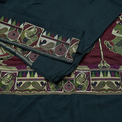 Indian Vintage Heavy Black Saree Pure Silk Hand Woven Sari Craft Fabric 5Yd Sewing Soft Ethnic Dress Making Wedding Sari Zari