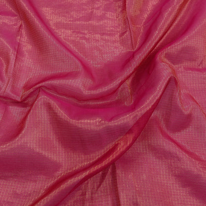Indian Vintage Dupatta Pink Long Stole Hand Woven Tissue Scarf Veil Soft Floral Zari Fringes