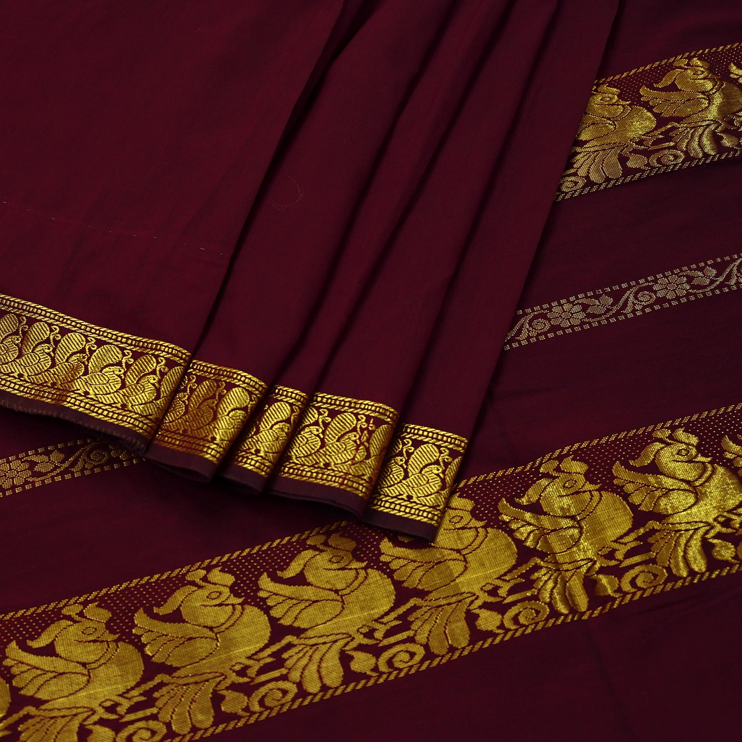 Indian Vintage Heavy Sari Maroon Hand Woven Kanjivaram Sarees Fabric 6Yd Ethnic Zari Dress making Crafting Bollywood sari