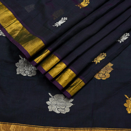 Indian Vintage Sari Green Blend Silk Woven Kanjivaram Saree Zari 5Yd Ethnic Craft Fabric Dress making For Crafting Quilting