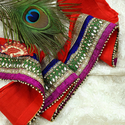 Indian Vintage Multi Sari Border Pure Chiffon Silk Hand Embroidered 1yd Craft Trim Lace Sewing Sari Ribbon Recycled Dress making Zardozi