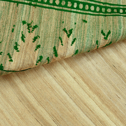 Indian Vintage Beige Saree Pure Khadi Silk Handloom Embroidered  Sari Craft Fabric 5yd Ethnic Wear Border Dress making Upcycle Fringes