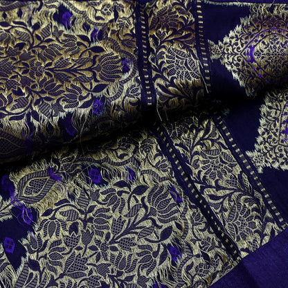 Indian Vintage Purple & Pink Dupatta Long Stole Artificial Silk Woven Brocade Scarves Veil Scarf Wrap Hippie Boho Soft Floral