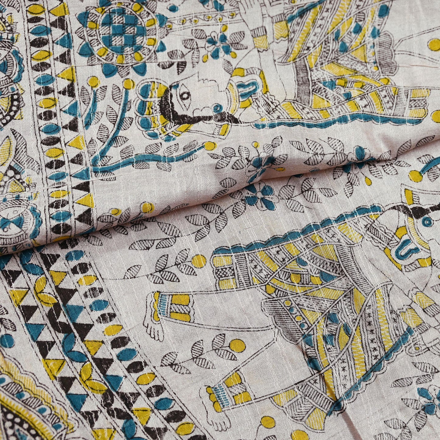 Indian Vintage Cream Dupatta Long Stole Digital Printed Hijab Scarves Veil Soft Wrap Boho