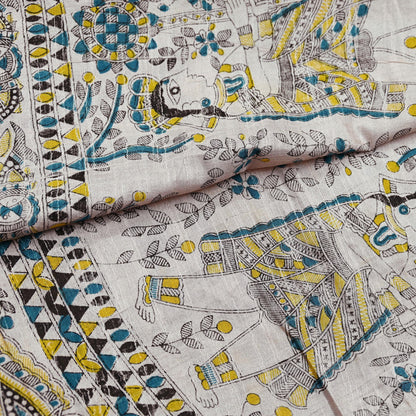 Indian Vintage Cream Dupatta Long Stole Digital Printed Hijab Scarves Veil Soft Wrap Boho