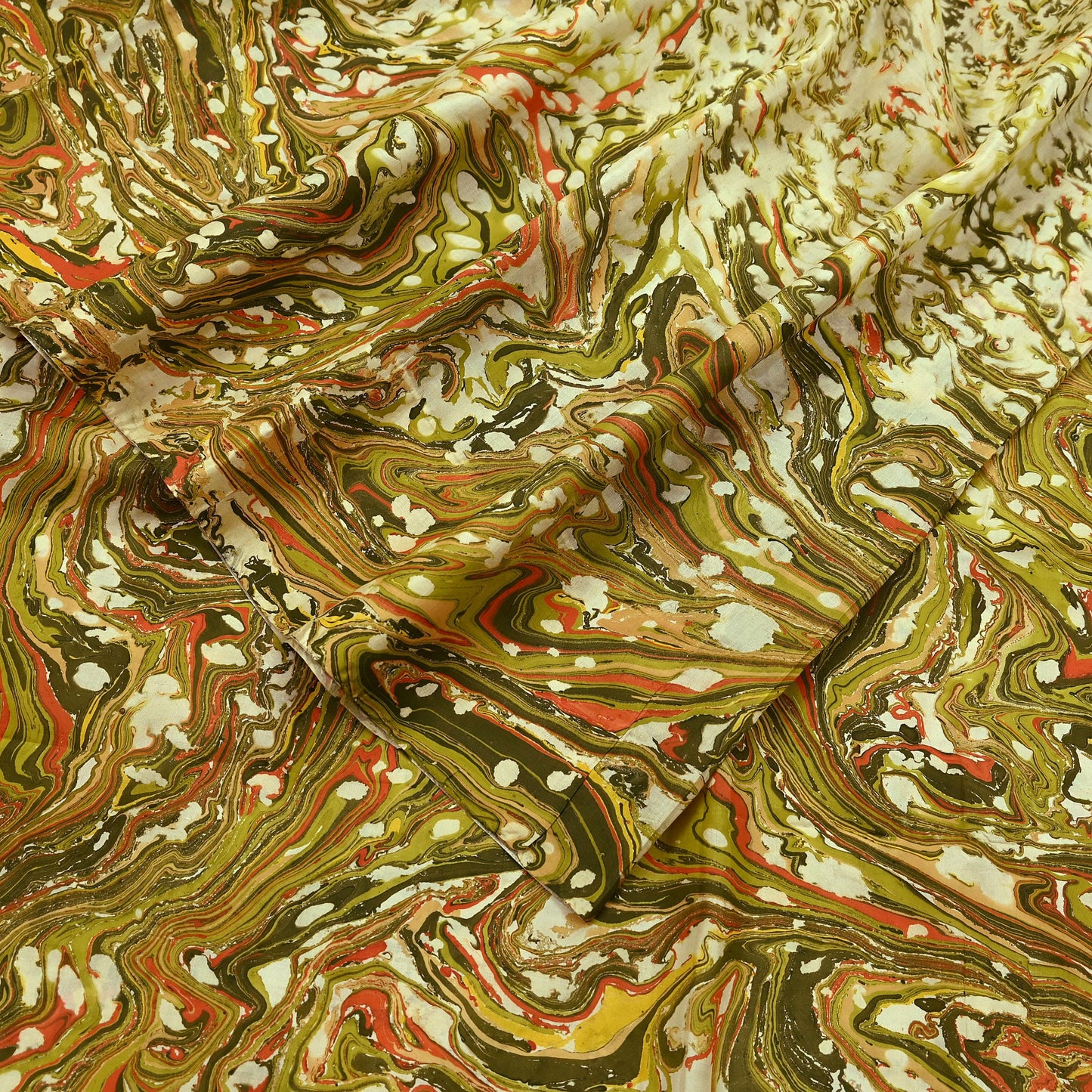 Indian Vintage Ivory & Green Saree Pure Silk Printed Sari 6yd Sewing Craft Fabric Dress Making Soft Crafting Quilting Quilting Upcycle