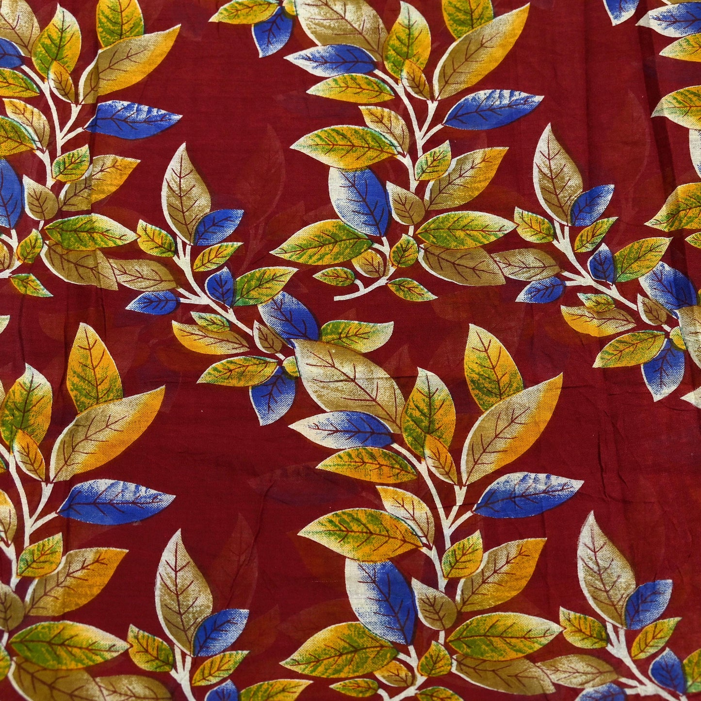 Indian Vintage Sari Maroon Printed Pure Cotton Saree Fabric Soft Floral 5Yd Sarong Wrap Boho Fabric Kimono Soft Dress Making Quilting