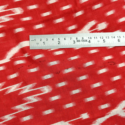 Indian Vintage Sari Red Printed 100% Pure Cotton Saree Craft Fabric 5Yd Sewing Sarong Wrap Boho Floral Soft Quilting Upcycle